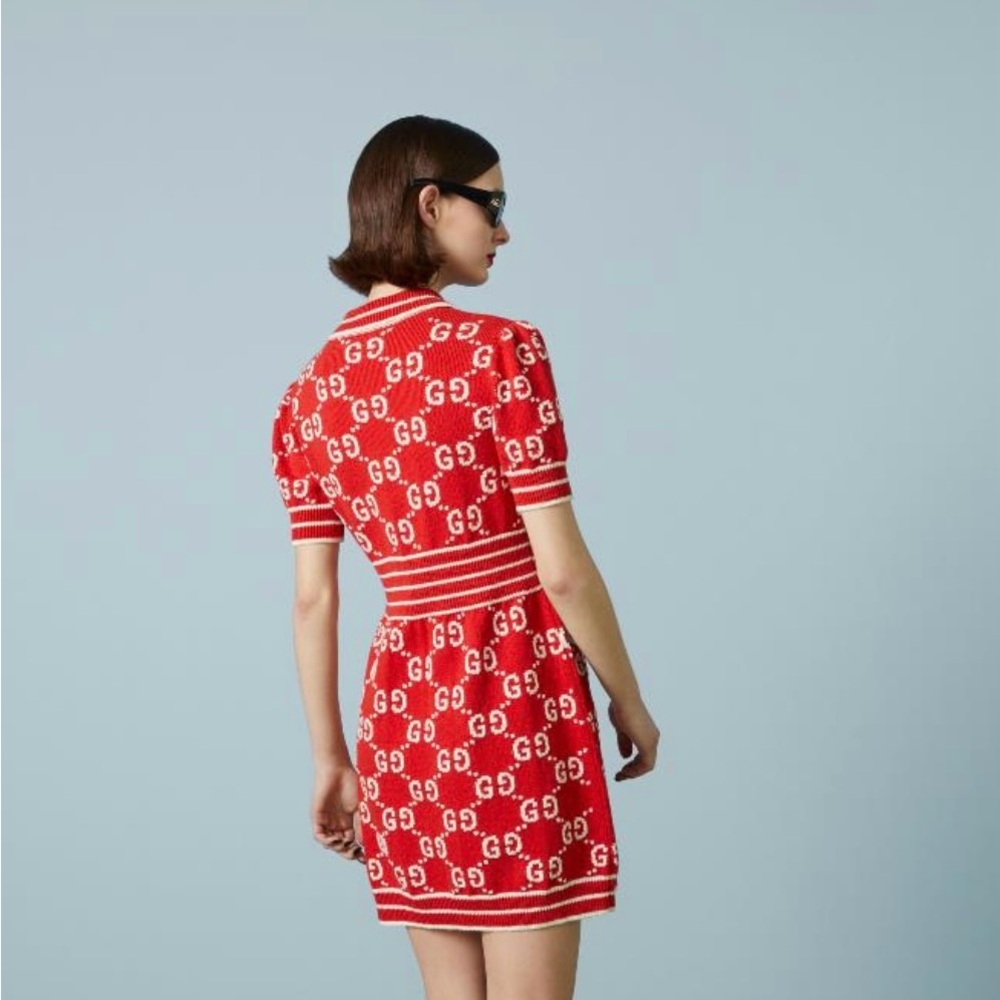 Gucci Red and White Mini Dress - Picture 2 of 4